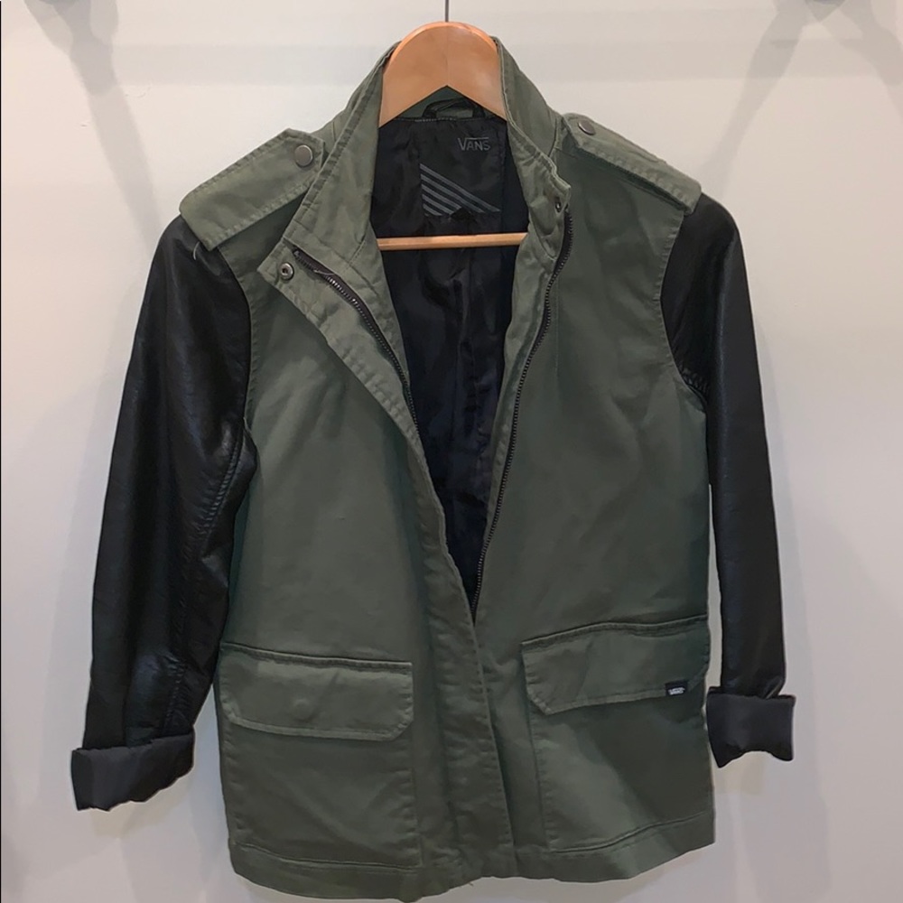 Cargo leather jacket